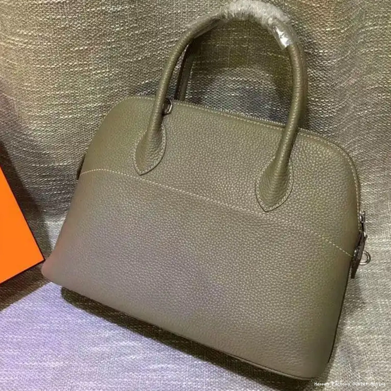 Cheap Bag Bolide Leather Togo Hermes In Grey Hardware Palladium 0505